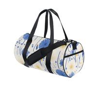 Blu Bianco Dente di Leone Fiore Chic Travel Tote Bag Sport Palestra Tote Bag Viaggio Pieghevole