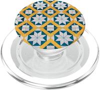 Blu Bianco Giallo Portogallo Lisbona Tile Pattern PopSockets PopGrip per MagSafe