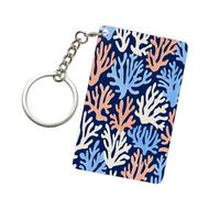 Blu Bianco Stilizzato Corallo Modello Acrilico Portachiavi Moda Portachiavi Auto Catene Acriliche Tag Per Uomo Donna