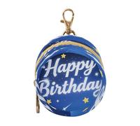 Blu Buon Compleanno Parole Bambino Ciuccio Caso Titolare con Cerniera e Clip Portafoglio Portamonete, Accessori da Viaggio caja para chupones de