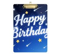 Blu Buon Compleanno Parole Disegno Appunti Acrilico Carino per Appunti Personalizzati per Insegnanti Dimensioni 9 x 12.5 Tabla para escribir