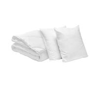Blu Calin lbob40 Pack di Copripiumino Matrimoniale con 2 cuscini poliestere cotone bianco 240 x 220 cm