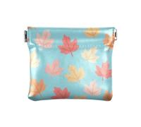 Blu Cartoon Foglia d'Acero Moda PU Borsa Cambiamento Unico Cambiamento Titolare Della Carta Organizzatore per gli Uomini Donne Viaggio monedero Chico para monedas