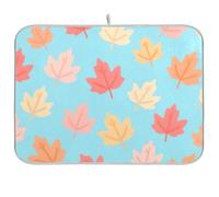 Blu Cartoon Foglia d'Acero Riutilizzabile Piatto Mat 18x24 Rettangolo Grande Scolapiatti stuoie Decorativo Home Decor Essentials