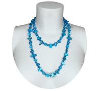 Blu Collana Lunga Madreperla,perle,pietre Dure,cristalli da donna M/01
