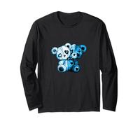 Blu Colore Evil Twin-v2 Blu Grafica Maglia a Manica