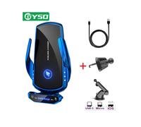 (blu con asta) Caricabatterie wireless per auto da 20 W per iPhone 12 13 14 Pro Max Xiaomi Mi 13 12