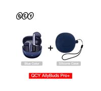 (Blu con custodia03) QCY HT10 AilyBuds Pro+ ANC Cuffie wireless Audio ad alta risoluzione LDAC Bluetooth