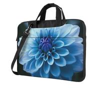 Blu Dahlia Fiore Del Computer Portatile Tote Bag per Uomini Donne Del Manicotto Del Computer Della Spalla Cartella Messenger, Nero, 13 inch