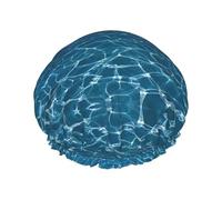 Blu Deep Ocean Cuffie da doccia da donna riutilizzabili grande cuffia da doccia da uomo Quickdry Cura dei capelli lunghi corti per bambini bagno
