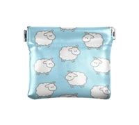 Blu Del Fumetto Pecora di Modo Donne Uomini Portamonete In Pelle Carino Borse Cosmetiche per la Borsa per le Donne monedero de Tela para Mujer