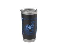 Blu Delft Furetto Porcellana Modello Bicchiere termico in acciaio inox doppia parete