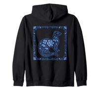 Blu Delft Furetto Porcellana Modello Felpa con Cappuccio
