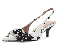 Blu di Betsey Johnson Bryanna, Bianco Nero Pois, 8.5