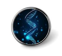 Blu DNA Struttura Distintivo Rotondo Spilla Leggero Risvolto Tie Pins Regali Unici Spilla In Metallo Distintivo Per Cappello Camicia Abbigliamento Borse Decorazione