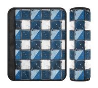 Blu e Bianco A Scacchi Modello 2 Pack Auto Seat Strap Covers Stop Cintura di Sicurezza Taglio nel Collo per la maggior parte delle auto forro para cinturon de seguridad
