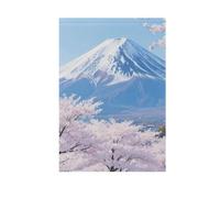 Blu e Bianco Giapponese Monte Fuji Fiori di Ciliegio Bandiere Yard per Giardino banner per esterno per la decorazione esterna 28x40 double sided