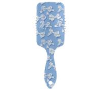 Blu e Bianco Semplice Fiocco amichevole cuscino d'aria pettine Progettato massaggio spazzola per la crescita dei capelli con manico ergonomico cepillo para cabello