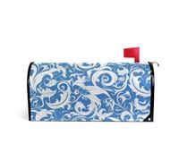 Blu e Bianco Vintage Fiori Decorativi mailbox avvolge magnetico per l'estate unico mardi gras mailbox copre magnetico formato standard Caja de correos