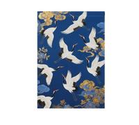 Blu e Dorato Giapponese Nube Gru bandiera da giardino impostata banner stagionale per la decorazione esterna 28x40 double sided