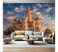 Blu E Giallo Carta da Parati Architettura urbana Fotomurali in TNT Fotomurali Murale alla Moda Decor da Muro Poster Gigante Design Carta per Pareti Ornamento 350 x 250 cm