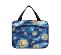 Blu e Giallo Pittura A Olio Cielo Stellato Appeso Borsa Da Viaggio Appeso con Gancio, Accessori Di Design Tote Bag per Le Donne Must Hotel organizador de maquillaje para L