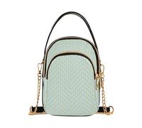 Blu e Giallo Strisce Verticali Alla Moda Moda Crossbody Borse per le Donne con Multi Tasche Borsa a Mano per Le Donne per Le Madri