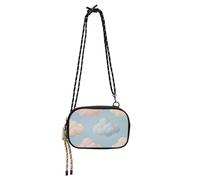 Blu e Golden Nuvole Cross Body Borsa per le Donne Moda con Tracolla Regolabile Borsa A Tracolla Passeggiare il cane bolso de mano para mujer