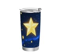 Blu e Oro Cielo Romantico In Acciaio Inox Tazza da caffè Viaggio Coperchio Viaggio Tazza da Caffè per Campeggio Semplicemente 20oz