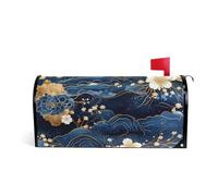 Blu e Oro Retro Fiori Romantici Decorativi mailbox copre standard magnetico per l'autunno unico halloween mailbox copre dimensioni standard Caja de correos
