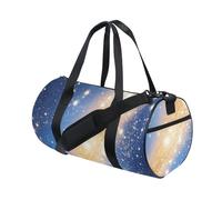 Blu e Oro Romantico Universo Stellato Bagaglio Viaggio Borsa Sport Palestra Viaggio Impermeabile