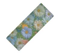 Blu e Rosa Estate Daisies stampato yoga mat per yoga caldo gomma naturale antiscivolo, con Yoga bag copertura tapete para ejercicio 180,3x66 cm per la casa