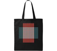 Blu e Rosso Crossing Stripes Arte Moderna Naturale Cotone Ecologico Tote Bag Nero, Nero , Taglia unica