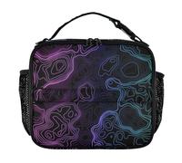 Blu e Viola Gradient Lines Senso Tecnologico Borse per il Pranzo per Bambini Impermeabile Lunch Box Donne Mantiene il Cibo Caldo Lunch Box per Lavoro e Scuola