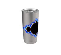 Blu elettrico Mandelbrot Set geometria frattale forme Mania Bicchiere termico in acciaio inox doppia parete