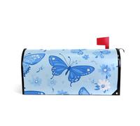 Blu Farfalla Fiori Decorativi Casella Postale copre magnetico per l'inverno unico mailbox copre dimensioni standard dimensioni standard copertura para buzon