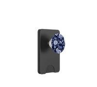 Blu Floreale Acquerello Fiore Navy Pattern PopSockets PopWallet per MagSafe