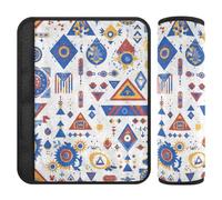 Blu Giallo Rosso Forme Geometriche Stile Boho 2 pz seggiolino auto Cintura Copertura pad Protegge il collo e le spalle per Auto forro para cinturon de seguridad