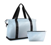 Blu-grigio Gradient Bagagli Borsa da viaggio Pernottamento Carry On Tote e Bagaglio con Cinghia Regolabile per Palestra Grande Capacità, Gradiente blu-grigio, 1 size