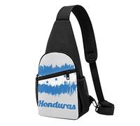 Blu Honduras Bandiera Casual Una Spalla Cross Body Borsa Del Petto Del Raccoglitore Del Telefono Sacchetto Del Telefono Degli Uomini Cross Body Bag, Nero , Taglia unica