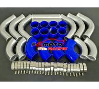 Blu HOSE 12PCS 3" 76mm Tubo Alluminio Universale Turbo Boost Intercooler Tubo