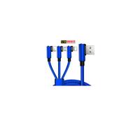 (blu) In 1 3 Linea dati Un trascinamento di tre fili USB per Apple Android Typec Telefono Mobile Versatile