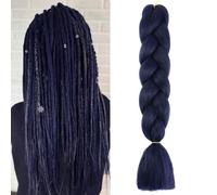 Blu intenso Extension Per Treccine Africane 24" Kanekalon Treccia Capelli Ombre Jumbo Extension Capelli Fibra Sintetica Treccia Di Scatola Crochet Twist Intrecciare
