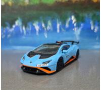 Blu Lamborghini Huracan Sto 1:43 Modellino Auto Personalizza Piastre Regalo Box