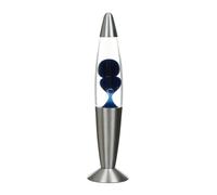 Blu Lavalampe IN Argento Ø6cm G9 H36cm Retrò Party Tischleuchte Mood Light [EEK: G]