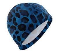 Blu Leopard Print nuoto grande per adulti Capelli corti impermeabili cuffie da nuoto per le donne Protezione dei capelli e riduzione della resistenza gorro para piscina mujer