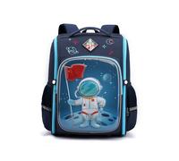 (Blu, M) Zaino per studenti, stile balena, astronauta, grande capacitÃ e resistente all'usura