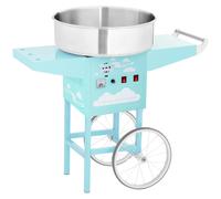 Blu Macchina per zucchero filato con carrello - 52 cm - 1200 W - turchese | Royal Catering
