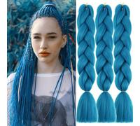 Blu Mare Extension Per Treccine Africane 24" Kanekalon Treccia Capelli Ombre Jumbo Extension Capelli Fibra Sintetica Treccia Di Scatola Crochet Twist Intrecciare