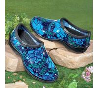 Blu Molla Sorpresa Stampa Floreale Donna Sloggers Zoccoli Impermeabile Da Scarpe
